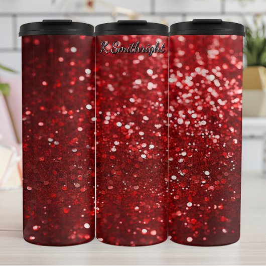 Bouteilles Isothermes Sparkling Red Christmas Glitter