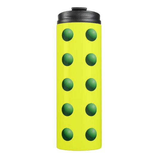 Bouteilles Isothermes Sphères vertes sur jaune (Devant)