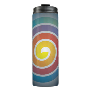 BOUTEILLES ISOTHERMES SPIRALE SUR FOND BLEU
