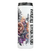 Bouteilles Isothermes Spitz finlandais en fleurs d'automne (Dos)