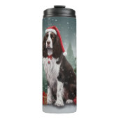 Bouteilles Isothermes Springer Spaniel Chien dans la neige Noël (Devant)