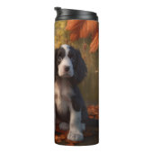 Bouteilles Isothermes Springer Spaniel Chiot Automne Citrouille de plais (Tourné sur la droite)