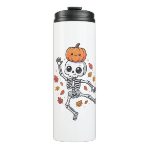 Bouteilles Isothermes Squelette dansant Halloween mignon avec tête de ci
