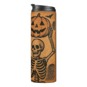 Bouteilles Isothermes Squelettes d'Halloween vintages/rétro (Tourné sur la droite)