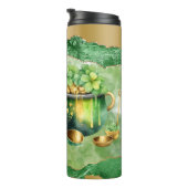 Bouteilles Isothermes St. Patrick's Day Pots of Gold Irish Clovers (Tourné sur la droite)