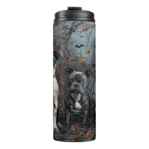 Bouteilles Isothermes Staffordshire américain Halloween Nuit Chien