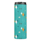 Bouteilles Isothermes Starburst Mid Century Motif moderne en Turquoise (Dos)