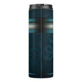 Bouteilles Isothermes Steampunk, bleu glacé sur les pignons turquoises (Dos)