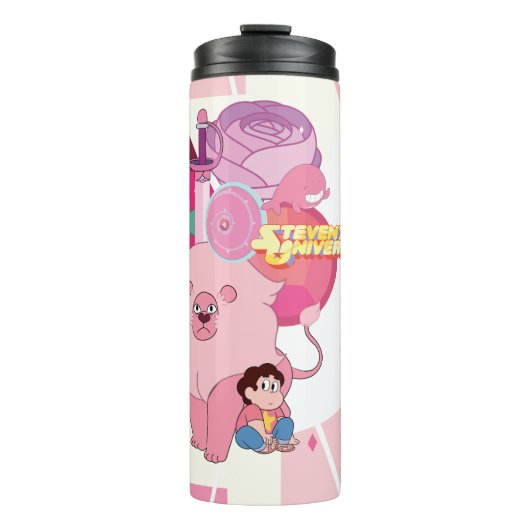 Bouteilles Isothermes Steven Universe | Héritage du quartz Rose (Devant)