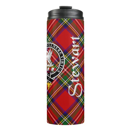 Bouteilles Isothermes Stewart Clan Badge & Tartan (Devant)