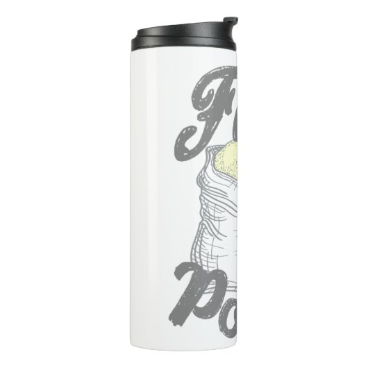 Bouteilles Isothermes Sticker Carré T-Shirt Puissance à la farine (Tourné sur la gauche)