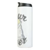 Bouteilles Isothermes Sticker Carré T-Shirt Puissance à la farine (Tourné sur la droite)