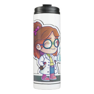 Bouteilles Isothermes Sticker pour scientifique fille Art Tumbler thermi