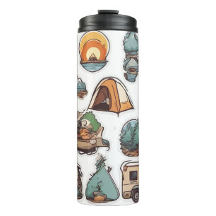 Bouteilles Isothermes Stickers Camping Imprimer