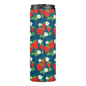 Bouteilles Isothermes Strawberry and Flower Blue Pattern Monogrammed (Dos)