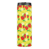 Bouteilles Isothermes Strawberry and Flower Yellow Pattern Monogrammed (Dos)