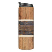 Bouteilles Isothermes Stripe en bois rustique Tan Tan Thermal Tumbler (Tourné sur la droite)
