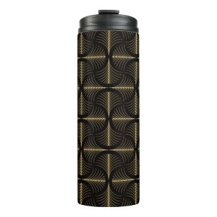 Bouteilles Isothermes Style Art Déco élégant, motif répétitif sans faill