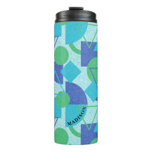 Bouteilles Isothermes Style Bauhaus vert et bleu