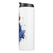 Bouteilles Isothermes Style d'aquarelle de poulet du coq du pays (Tourné sur la droite)