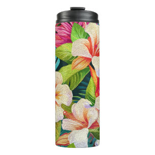 Bouteilles Isothermes Style de peinture à l'huile florale tropicale