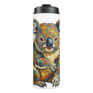 Bouteilles Isothermes Style de peinture à l'huile vibrant Koala Impasto