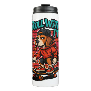 Bouteilles Isothermes Style de rue Beagle Skateboard Graffiti Art