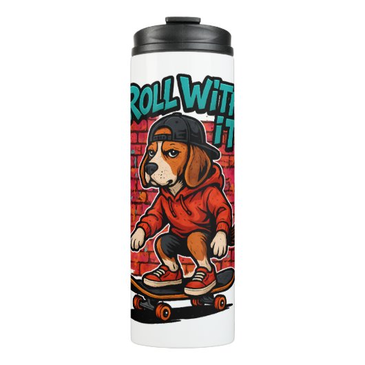 Bouteilles Isothermes Style de rue Beagle Skateboard Graffiti Art (Devant)
