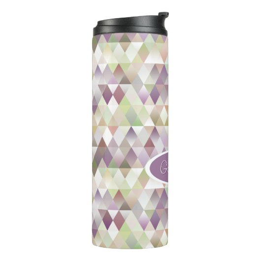Bouteilles Isothermes Style Pastel Triangles Diamond Carré Motif (Tourné sur la gauche)
