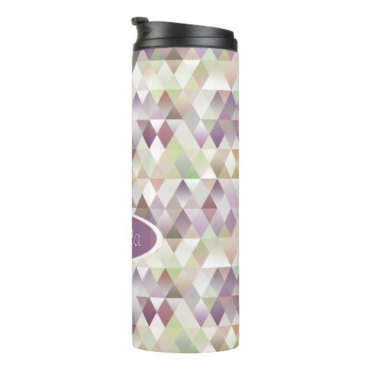 Bouteilles Isothermes Style Pastel Triangles Diamond Carré Motif (Tourné sur la droite)