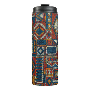 Bouteilles Isothermes Style Patchwork Impression Vintage brodée