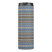 Bouteilles Isothermes Style sud-ouest bleu et Motif géométrique Brown (Dos)