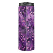 Bouteilles Isothermes Stylish purple pink abstract floral pattern (Dos)