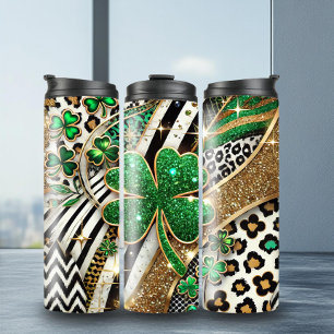 Bouteilles Isothermes Stylish St. Patrick's Glittery Leopard Tumbler