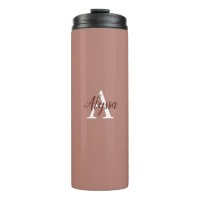 Stylo Cinnamon Monogram Thermal Tumbler