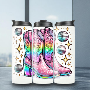 Bouteilles Isothermes Stylo Disco Cowgirl Boots Tumbler