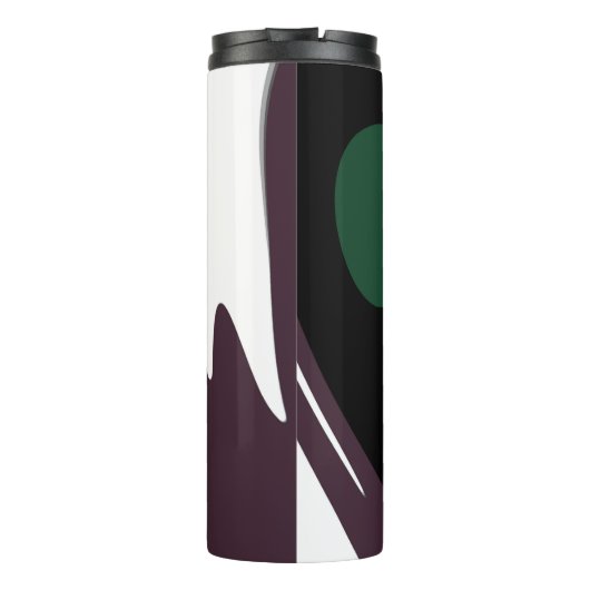Bouteilles Isothermes Submersion : Noir Abstrait, Blanc, Violet & Vert (Dos)