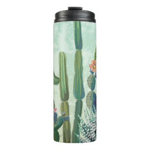 Bouteilles Isothermes Succulents mignons : Motif de cactus Vintage