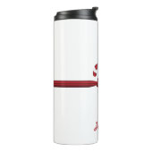 Bouteilles Isothermes Sucres de canne Festif Rouge Et Blanc Bow Et Texte (Tourné sur la gauche)