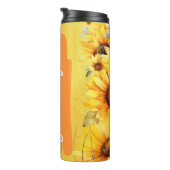 Bouteilles Isothermes Sunflower Bee Ajouter un nom Cadeau personnalisé (Tourné sur la droite)