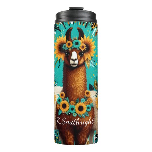Bouteilles Isothermes Sunflower Llama Trio Motif dynamique (Devant)