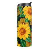 Bouteilles Isothermes Sunflower seamless pattern. Background with yellow (Tourné sur la gauche)