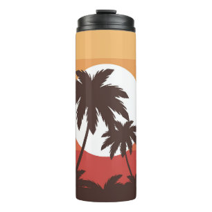 Bouteilles Isothermes Sunset Tropical Palm Beach Vintage