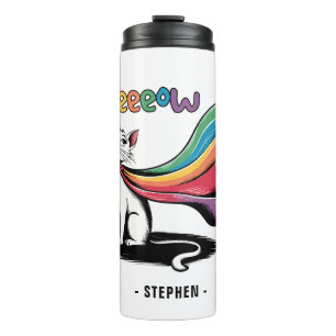 Bouteilles Isothermes Super Cat Meeeow - Rainbow Cape Pride Cat