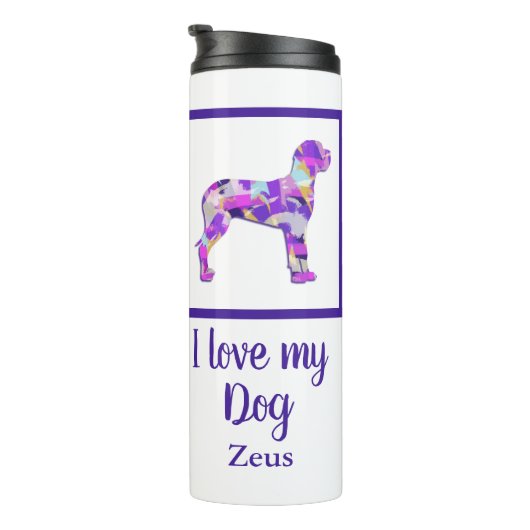 Bouteilles Isothermes Super Dane Chien mignon Animal de compagnie Silhou (Tourné sur la droite)