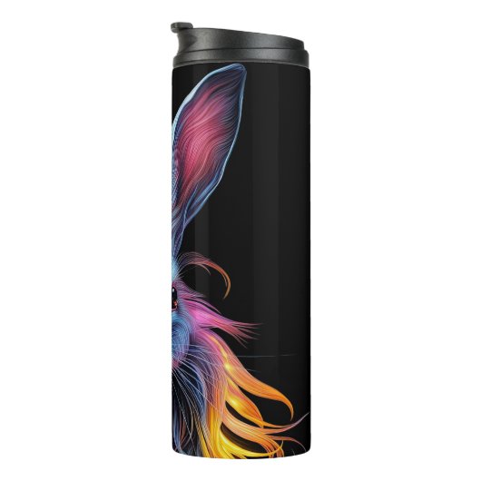 Bouteilles Isothermes Superbe Lapin Bleu en feu (Tourné sur la droite)