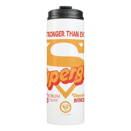 Bouteilles Isothermes Supergirl plus forte que jamais Retro Graphic (Devant)