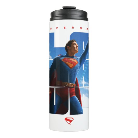 Bouteilles Isothermes Superman regarde Pose (Devant)