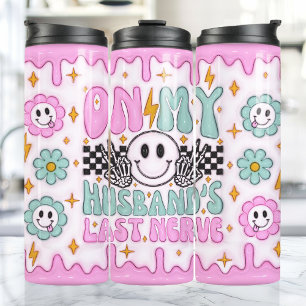 Bouteilles Isothermes Sur les nerfs de mon mari drôle 3D gonflé