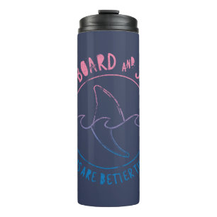 Bouteilles Isothermes Surf Et Requin Drôle Surfer Surf Été